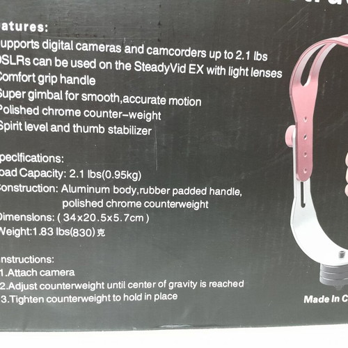 Steadyvid EX Video Stabilizer new in box