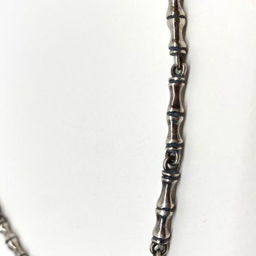 Handmade silver necklace 925 with natural black obsidian, new