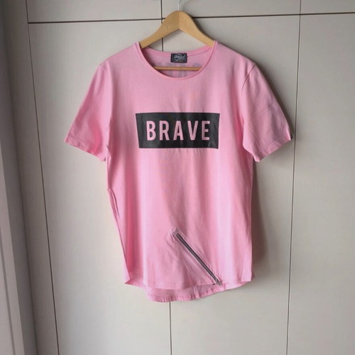 Men's short-sleeve t-shirt Paco & Co pink like new, size L