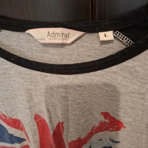 Admiral long sleeve shirt with UK flag design, size L