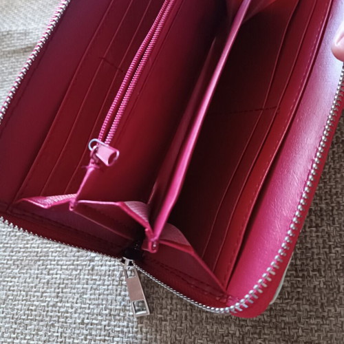 Women's long zip-around wallet with Japanese magazine print