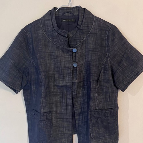 Comma short-sleeve summer jacket bolero, black grey, size M
