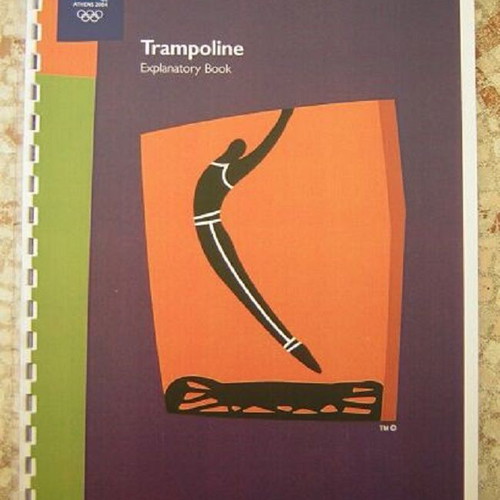 Trampoline explanatory book like new, Athens 2004 Olympic Games