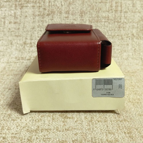 Leather luxury case for cigarette pack new, handmade brown vintage with box