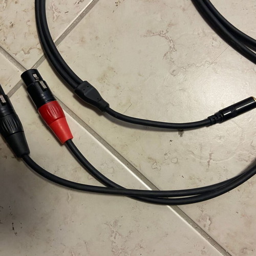 XLR to Stereo Minijack Cables 3m used, set of 3