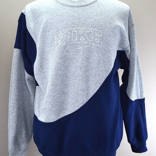 Nike reworked sweater with embroidered front logo, size L