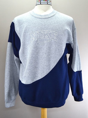 Nike reworked sweater with embroidered front logo, size L