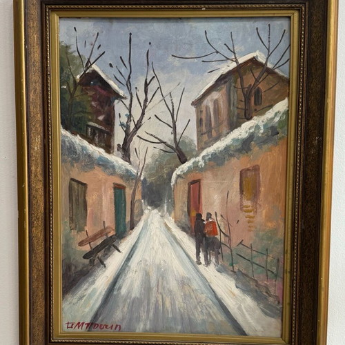 Dora Bouki oil painting on cardboard like new 50x70
