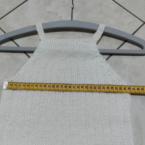 Knitted white top size S, elegant everyday wear