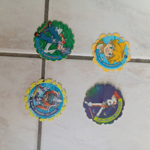 Tazos used, pack of 4 pieces