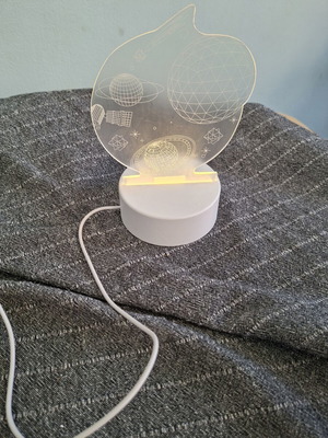 Room lamp with cable, 20 cm