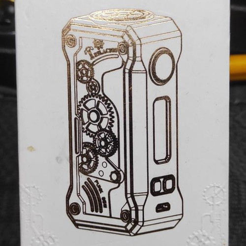 Tesla Punk 85W mod used with steampunk design and dark silver patina
