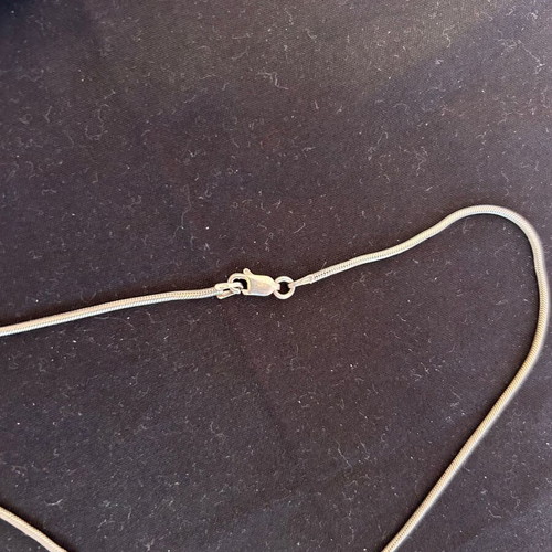 Silver 925 necklace-cross like new with multicolored stones