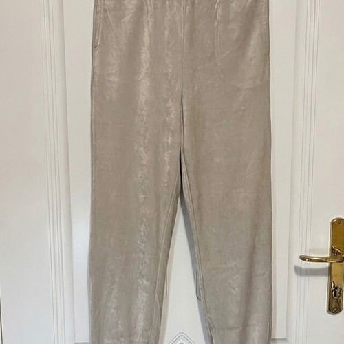 Velvet joggers H&M beige champagne XS like new