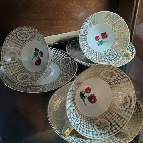Mitterteich Vavaria 1960 tea set like new, 6 pieces with teapot