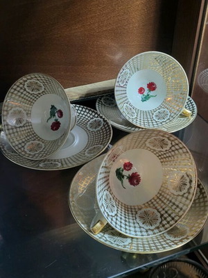 Mitterteich Vavaria 1960 tea set like new, 6 pieces with teapot
