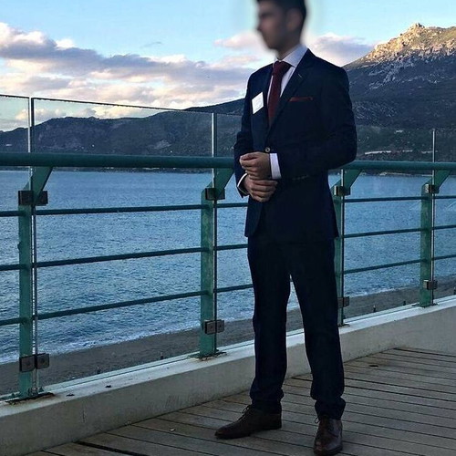 Ανδρικό κοστούμι Guy Laroche σαν καινούργιο, σκούρο μπλε, μάλλινο, μέγεθος 46/40