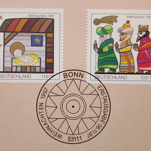 German stamps 1997 with Bonn first day cover