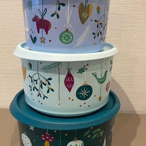 Tupperware Christmas collectible set new