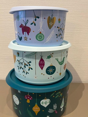 Tupperware Christmas collectible set new