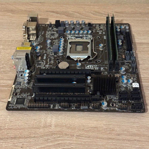 ASRock B75M motherboard with 4GB DDR3 RAM used, untested