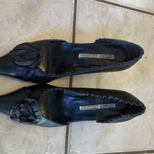 Buffalo London leather women's pumps, black, size 36