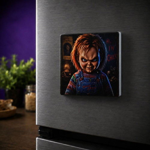 Child's Play Chucky Ceramic Fridge Magnet 57×57 mm new