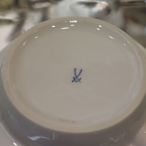 Vintage Meissen porcelain ashtrays set of 2, handmade, new