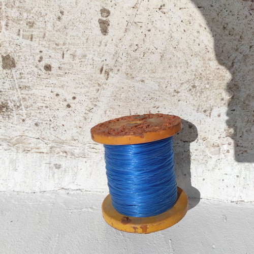 Blue fishing line used, spool 500m