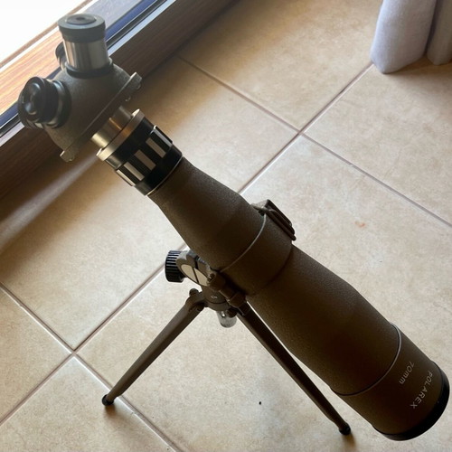 Polarex 70mm vintage telescope like new with tripod collectible