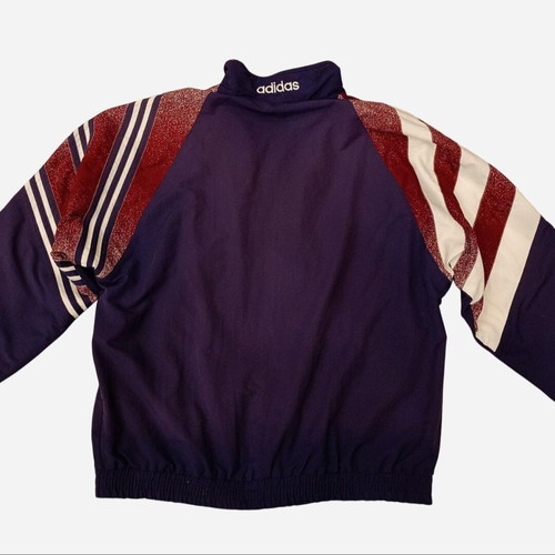 Adidas vintage set used, 90s navy–burgundy–white with glitter details