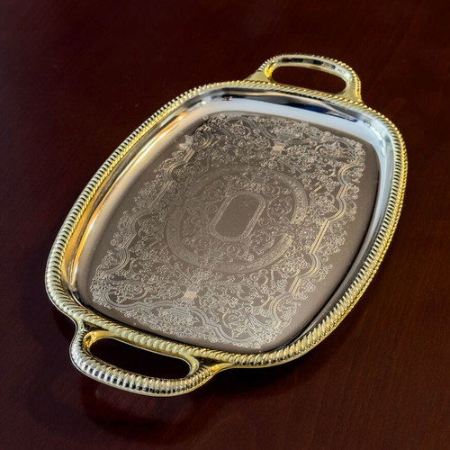 Vintage Twin Bird decorative serving tray like new