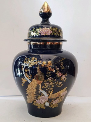 Ginger vase Japanese vintage cobalt used