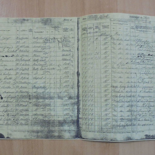 Agreement and account of crew of British ship Cutty Sark used