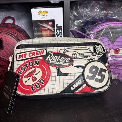 Loungefly Disney Pixar Cars Lightning McQueen Sling Bag New