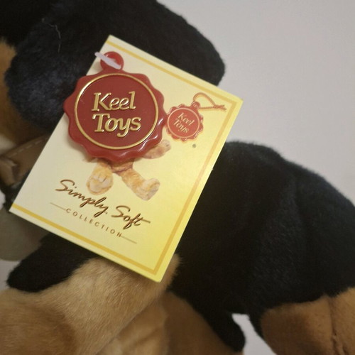 Large Rottweiler Plush Toy by KEEL New with Tags