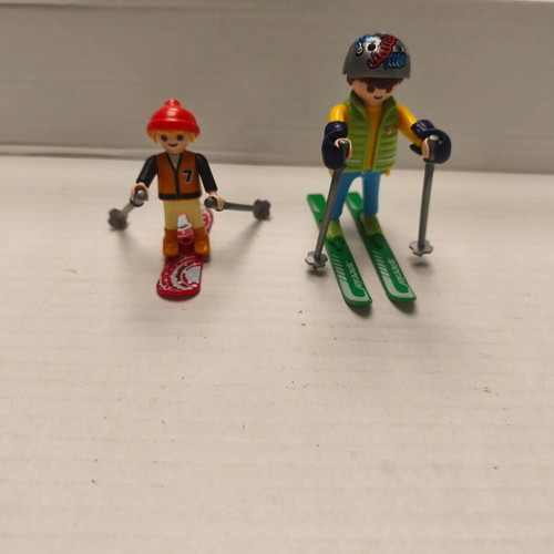 Playmobil skier with snowboard and accessories like new