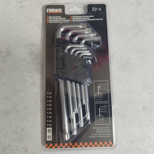 Torx L-Shaped Key Set 9 Pieces New