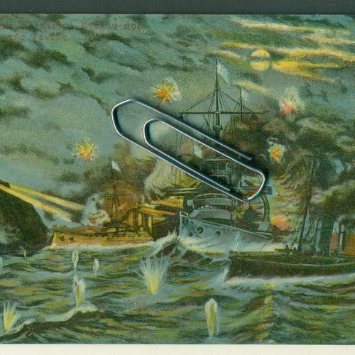 Postcard Naval Battle of Tenedos 1912,1913 used in excellent condition