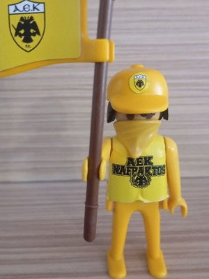 Playmobil AEK Fan Figure like new with team flag