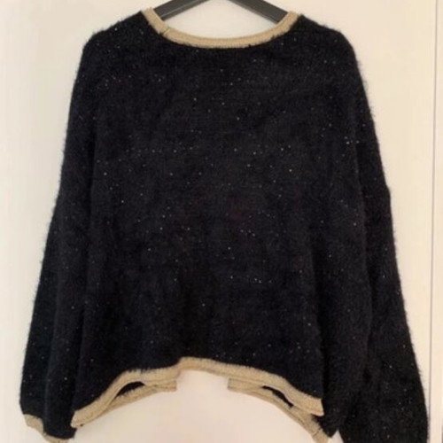 Millenium black and gold glitter cardigan, one size