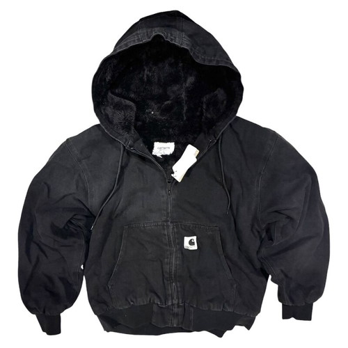 Carhartt J130 Fur Active Hooded Jacket like new, size L, black