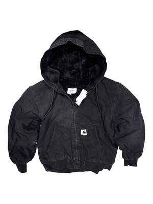 Carhartt J130 Fur Active Hooded Jacket like new, size L, black
