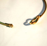 Gold bracelet 9k 375, 9 carat, 2.5 grams, handmade
