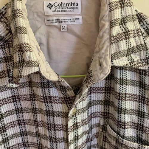 Columbia shirt used, size M, beige brown