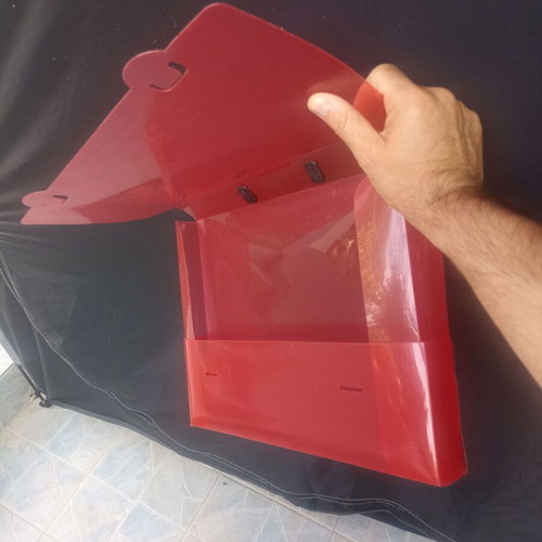 Plastic Document Case with Handle, Red, Like New