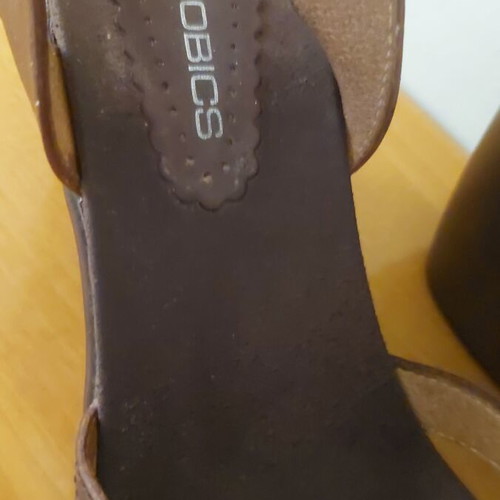 Aerobics platform sandals like new, brown, size 40