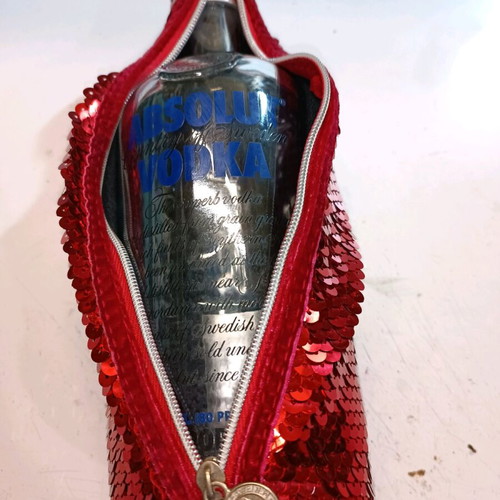 Collectible Absolut Vodka Red Disco Edition bottle case like new