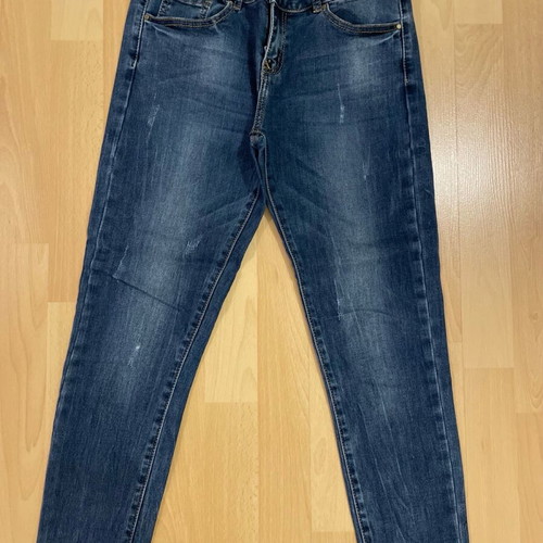 Jean cropped pants like new, blue, size M
