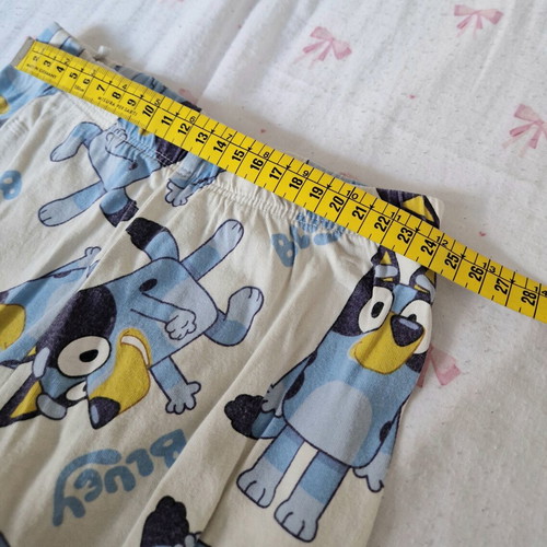 Bluey children's pajamas size 116cm used, H&M white and blue